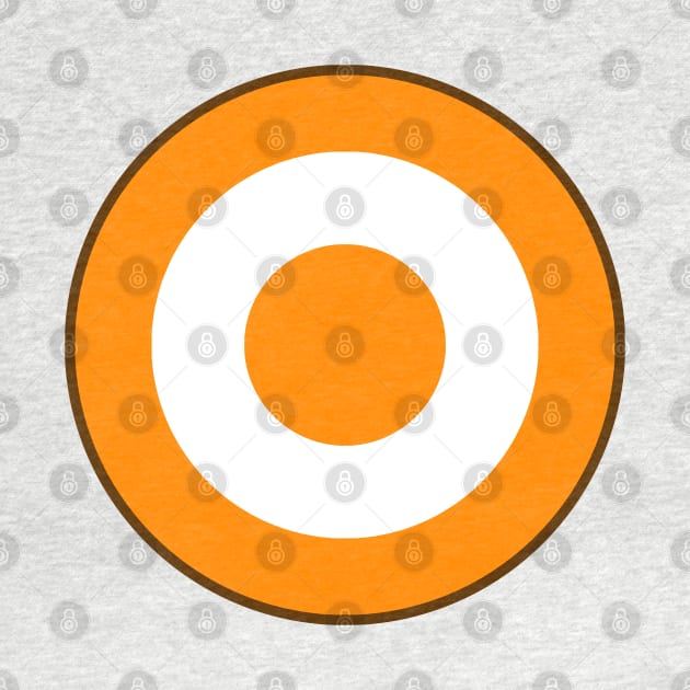 Orange and White Roundel by Alan Hogan